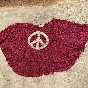 Girls purple peace over top